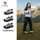 骆驼（CAMEL）【迪丽热巴同款】极光登山丑萌鞋女休闲鞋 L26S202026 米白/黑 37