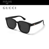 古驰（GUCCI）简约百搭方框防晒遮阳太阳镜墨镜男女 礼物GG0637SK-001