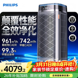 飞利浦（PHILIPS）空气净化器除甲醛烟味神器新房专业家用孕妇婴儿室内换气鼻炎杀菌净化机除螨尘花粉过敏原AC9008