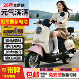 海戈新款NFC小龟王电动车电瓶车电动摩托车女士轻便小型带娃60V电摩外卖长跑长跑长续航品牌 超亮车漆-樱花粉-整车免安装 72V26AH全新石墨烯超能电池-续航约100公里
