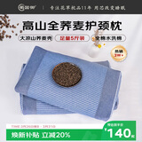 蜀国御 5斤装全荞麦皮颈椎硬枕头夏天舒适睡眠成人枕单人配棉枕套海洋蓝