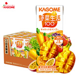可果美（KAGOME）复合果蔬汁 日本进口 野菜生活蔬菜汁 胡萝卜番茄汁 儿童早餐饮料 芒果风味 200ml*12盒