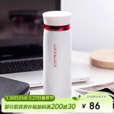 乐扣乐扣（LOCK&LOCK）不锈钢保温杯情侣学生水杯菲特旋转盖轻量杯450ml白红 LHC4131WR