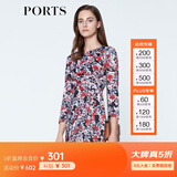 PORTS宝姿商场同款 春夏新品女装圆领花色印花修身连衣裙LN8D223HPP028 黑色印花 XS (2)