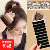 发绳女高马尾发圈高弹力耐用橡皮筋成人儿童扎头发皮套头绳头饰 黑色10根袋装