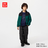 优衣库童装男童女童保暖束脚裤长裤加绒裤子478127 09 黑色 110