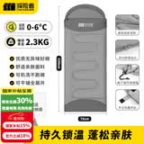 探险者（TAN XIAN ZHE）睡袋成年人四季通用隔脏睡袋户外睡袋成人加厚登山酒店拼接双人 【2.3KG】连帽可拼接睡袋-深灰色
