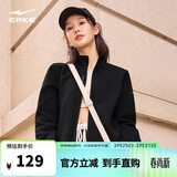 鸿星尔克外套女春季女士针织开衫卫衣立领修身运动上衣短款|立型科技