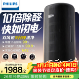 飞利浦（PHILIPS）空气净化器除甲醛烟味神器新房专业家用孕妇婴儿室内换气鼻炎杀菌净化机除螨尘花粉过敏原AC4228黑