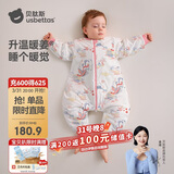 贝肽斯婴儿睡袋暖姜恒温儿童分腿睡袋婴幼儿防踢被睡衣四季双层 凤鸾L