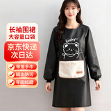 千屿卡通长袖围裙厨房防水防油污罩衣可擦手挂肩式男女冬季家务