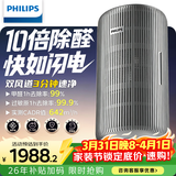 飞利浦（PHILIPS）空气净化器除甲醛烟味神器新房专业家用孕妇婴儿室内换气鼻炎杀菌净化机除螨尘花粉过敏原AC4228银