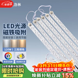 洛林（ROLin）led吸顶灯灯芯灯盘磁铁吸附客厅灯带高显替换光源led灯条120w三色