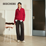 斯凯奇（Skechers）针织套头卫衣女2026春季长袖外套休闲运动服L425W012