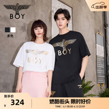 BOY LONDON夏季短袖情侣男女同款小熊涂鸦满印潮牌T恤N01909 黑色 M 此款偏大，建议拍小一码