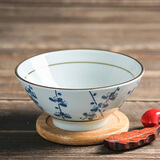 和风四季 釉下彩陶瓷5英寸饭碗斗笠碗喇叭碗日式餐具手作喇叭碗家用米饭碗 5英寸喇叭碗(2号色)300ml单个