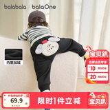 巴拉巴拉宝宝裤子男童长裤秋冬女童加绒裤婴儿pp裤外穿萌