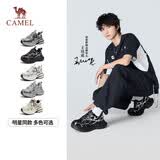 骆驼（CAMEL）【王培延同款】老爹鞋男款银月增高休闲鞋 L24A283742AM 黑/银 41