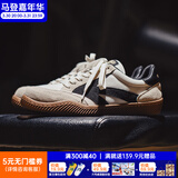 马登箭头德训鞋子男春夏透气平底休闲板鞋复古阿甘小白鞋网面运动鞋 米白色 【男士休闲鞋/鞋子男款/男鞋春秋款/情侣鞋】 39 男码-偏大一码