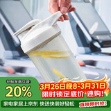 贝瑟斯摇摇杯健身男女奶昔蛋白粉摇杯大容量水杯运动便携带500ml灰色