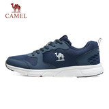 骆驼（CAMEL）网面透气跑步男鞋轻量健步运动鞋子 CSS221L0033 蓝色 43