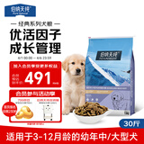 伯纳天纯经典系列中/大型幼犬犬粮 拉布拉多德牧金毛哈士奇通用15kg/30斤