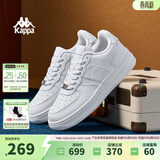 Kappa卡帕男鞋板鞋男春季新款厚底小白鞋子男百搭休闲鞋情侣跑步运动鞋 鹭羽白 36