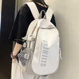 双星（doublestar）书包女双肩包背包男大容量初高中大学生耐磨防泼水15.6吋电脑包 灰色（带格子挂件）