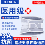 振奋医用护腰带腰间盘突出腰肌劳损钢板支撑椎腰托久站久坐束腰ZFHY01 中码【120-170斤】腰围85-110cm 【医用级/四季通用】赠暖腰垫片