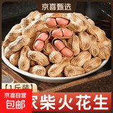 农家铁锅炒花生 原味即食带壳花生仁下酒菜休闲零食年货坚果炒货 农家柴火炒花生500g*1袋