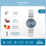 Calvin KleinCK手表精英款钢带石英蓝盘中性腕表情侣手表生日新年礼物25200415