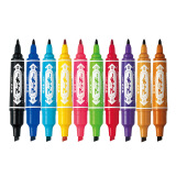 斑马牌（ZEBRA）大麦奇双头彩色油性记号笔 彩色标记笔物流笔/马克笔/签字笔 MC12C 混色12支装