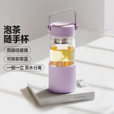 北鼎（Buydeem）泡茶随手杯 茶水分离玻璃水杯男款女款 泡茶杯子耐用便携办公礼物