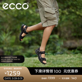 爱步（ECCO）户外凉鞋男鞋 男士透气魔术贴沙滩休闲鞋子 越野069564 黑色/灰色06956450034 40
