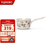 FUJIHORO 日本进口珐琅锅单柄奶锅 搪瓷锅铁锅焖炖锅汤锅铸铁锅宝宝辅食锅 单柄奶锅【无盖】 12cm 0.8L