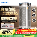 飞利浦（PHILIPS）空气净化器除甲醛烟味神器新房专业家用孕妇婴儿室内换气鼻炎杀菌净化机除螨尘花粉过敏原AC9008