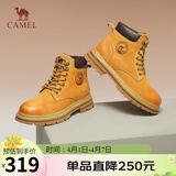 骆驼（CAMEL）【山泽】大黄靴男时尚马丁靴男休闲工装靴 L14W307636 土黄 42