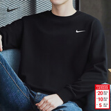 耐克（NIKE）卫衣男装 2026新款春季运动休闲服针织长袖内搭舒适圆领套头衫 黑色/毛圈/小logo/晒图退5 3XL (190/104A)