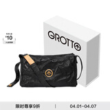 GROTTO个乐黑石包经典大容量植鞣绵羊皮单肩斜挎通勤软包男女款礼物 黑石M（金标）