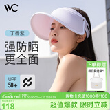 VVC成毅推荐遮阳帽防晒帽子女太阳帽防紫外线女大檐出游空顶帽丁香紫