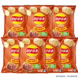 乐事（Lay's）薯片 得克萨斯烧烤味 135克*7包 休闲零食 膨化食品