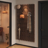 苑雅居实木钢琴键挂衣架壁挂衣帽架入户门口墙壁挂衣钩玄关墙上挂包架