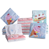 SUNDE印花抽纸纸巾小包便携车载亲肤柔软创意卡通儿童学生可爱餐巾纸 甜品系列 4层 30抽*12包