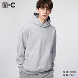 优衣库合作款男女装宽松连帽卫衣长袖运动479945 482309 482309/03灰色 L