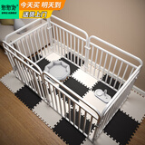 憨憨宠狗围栏宠物狗狗围栏室内狗栅栏折叠拆卸狗笼子小中大型犬猫咪护栏 加粗全管160*80*80CM*6卡扣围栏