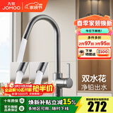 九牧（JOMOO）厨房水龙头洗菜盆洗碗盆灵活旋转水槽冷热龙头33080 枪灰【双水花】净铅出水