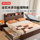 京东京造悦枫抽箱胡桃色1.8×2米（邦尼尔）