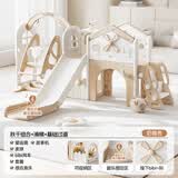 幼贝臣滑滑梯攀爬架儿童室内滑梯秋千组合加高加厚家用多功能游乐场 风车滑梯【咖色】滑梯+秋千+基础过道