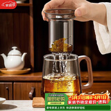 八千行茶杯茶水分离玻璃茶杯个人专用泡茶高端办公室喝水杯子过滤茶器具