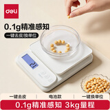 得力（deli）电子秤厨房家用烘焙克秤小型高精度克数称重食物秤 TE910